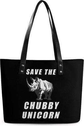 Generic SAVE THE CHUBBY UNICORN Tote Bags for Women Cute Shoulder Purses Handbags