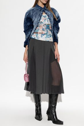 Diesel Skirt O-LONGREI, Womens, Grey