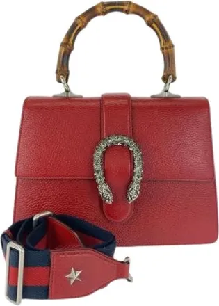 Gucci Pre-owned Handbags, female, Red, Size: ONE SIZE Pre-owned Dionysus Leather 2way Bag