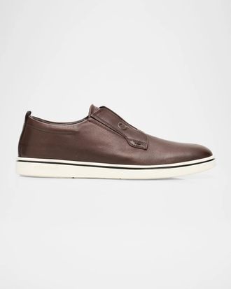 Ferragamo Men & apos;s Alfievit Leather Slip On Sneakers