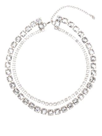Jennifer Behr crystal-embellished necklace - Silver