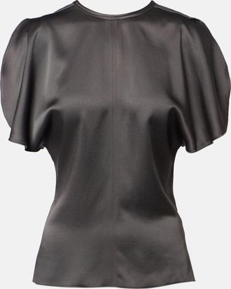 Victoria Beckham Bela cr&ecirc;pe satin top