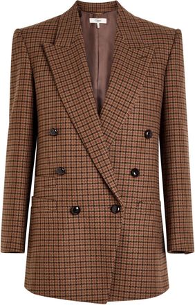 Chloé Checked Wool-blend Blazer - Brown - 34 (UK6 / XS)