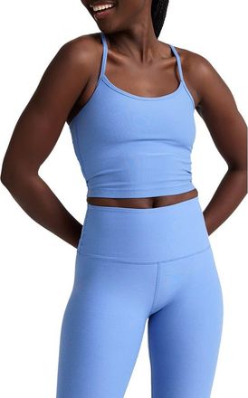 Beyond Yoga Space Dye Slim Racerback Crop Tank in Wild Flower Blue Hea at Nordstrom, Size X-Large