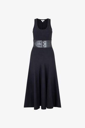 Alaia Langes &auml;rmelloses Strickkleid Ceinture