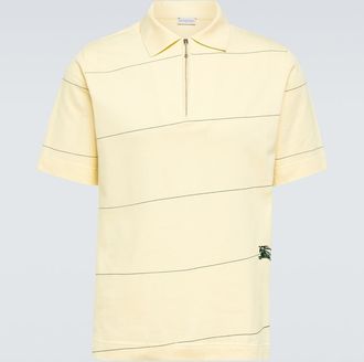 Burberry EKD striped cotton pique polo shirt