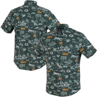 Reyn Spooner Mens Reyn Spooner Green Green Bay Packers Kekai Performance Button-Down Shirt at Nordstrom, Size Xxx-Large