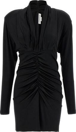 Victoria Beckham Long Sleeve Ruched Mini Dress