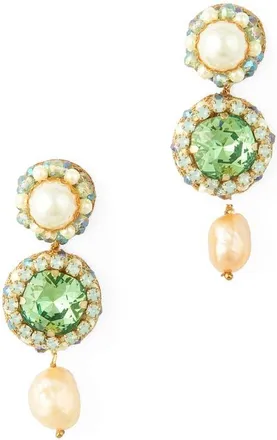 Deepa Gurnani Mukta Drop Earrings in Green at Nordstrom