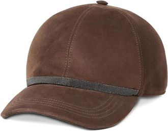 Brunello Cucinelli Brown Solid Baseball Cap