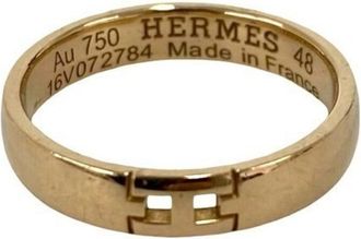 Herm&egrave;s Gold Pink Gold (18K) Band Ring (Pre-Owned)