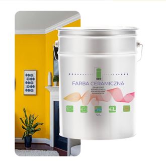 OEM Pintura Cer&aacute;mica Para Paredes, Lavable, Amarillo Miel, 10 L, Resistente A Las Manchas