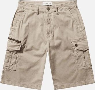 883 Police Mens Lindros Beige Cargo Shorts - Cream