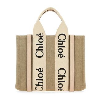Chlo&eacute; Woody Small Tote - female - Chlo&eacute; - Shopping Bags - Beige - ONE SIZE - Bags