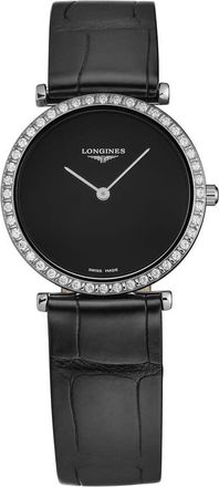 Longines La Grande Classique Diamond Black Dial Ladies Watch L45230502
