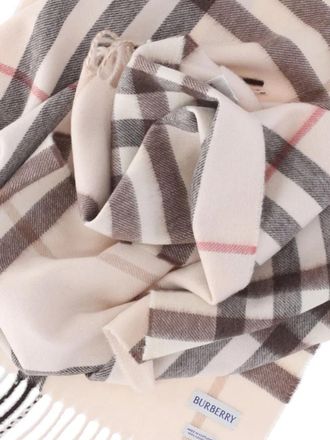 Burberry Tücher & Schals - Classic Check Pattern Scarf - Gr. unisize - in Weiß - für Damen