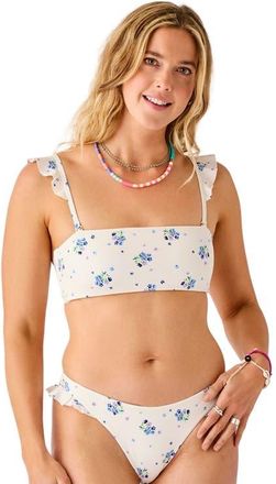 Carve Designs Bev Ruffle Top in Pearl Floret at Nordstrom, Size X-Large