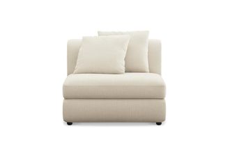 Castlery Fable Armless Sofa Customized, (Washed Chenille) Cream, Machine Washable, Ultra Deep Seats for Sofas by Castlery
