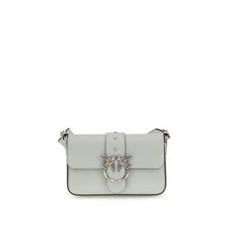 Pinko Gray Calf Leather Bos Taurus Shoulder Womens Bag