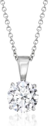 Ross-Simons Lab-Grown Diamond Solitaire Necklace in 14kt White Gold