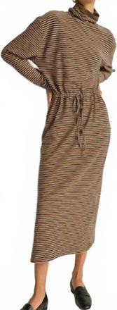 Nation Ltd Mariel Dress In Mini Cocoa Stripe
