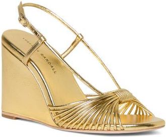 Loeffler Randall Marren Slingback Wedge Sandal in Gold at Nordstrom, Size 9.5