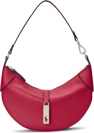 Polo Ralph Lauren small Polo ID shoulder bag - women - Suede/Leather - OS - Red