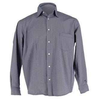 Acne Studios Checked Button-Down Shirt in Grey Cotton