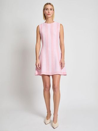 Misook Fit-and-Flare Scalloped Trim Knit Dress - Modern Fit