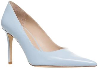 Stuart Weitzman Hohe Schuhe - Leather Pumps Power - Gr. 37 (EU) - in Blau - f&uuml;r Damen