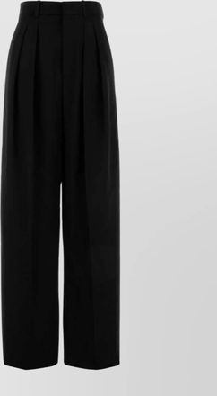 Saint Laurent wool trousers with wide leg and pleats