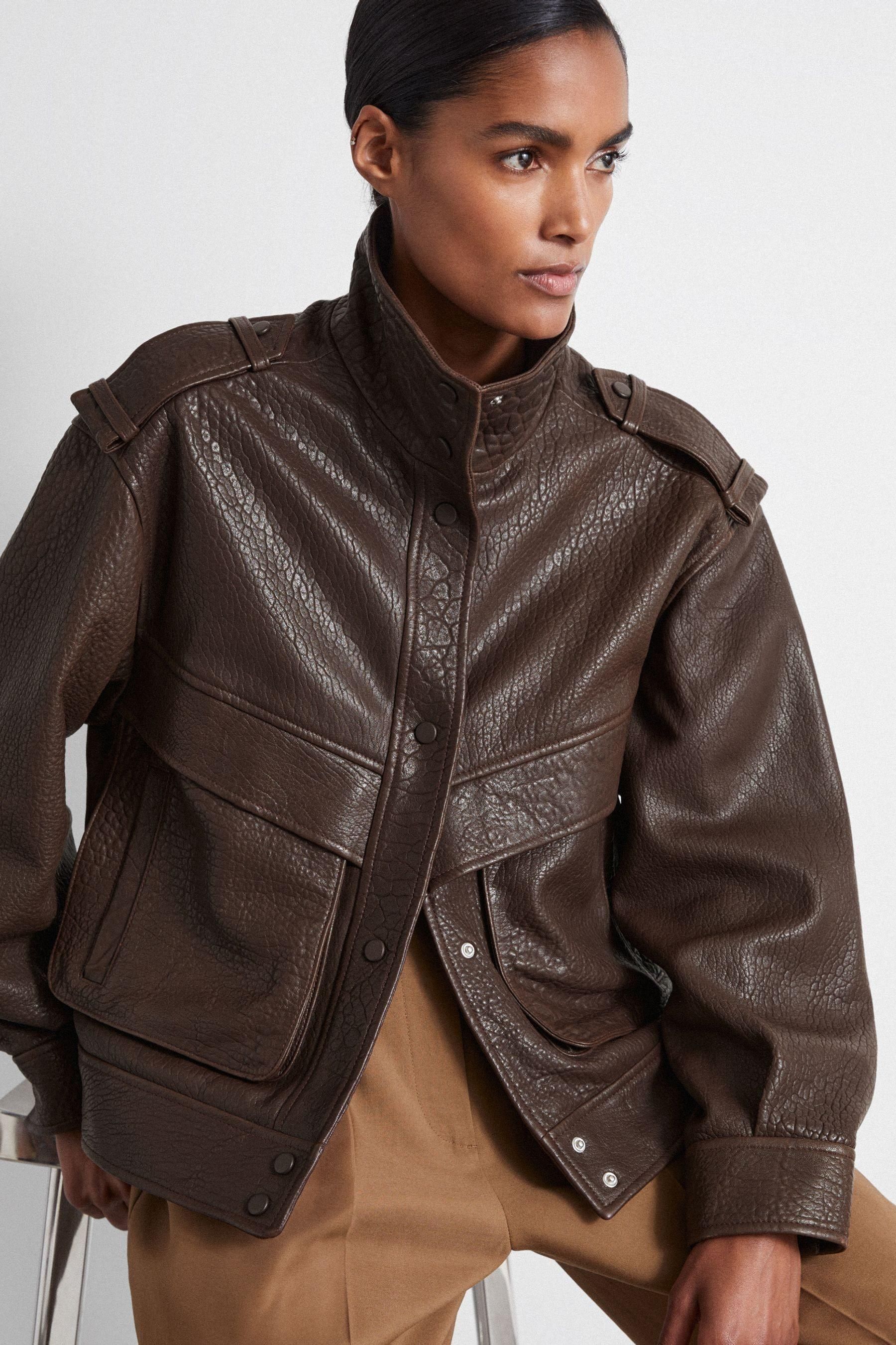 Reiss sale leather jacket 2025