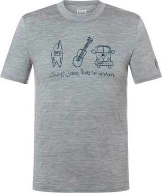 super.natural Van Life Bio Jersey Tee Merinoshirt f&uuml;r Herren | grau