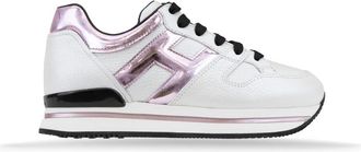 Hogan Leren Vetersneakers met Merkdetails - Dames - Sneakers - Veelkleurig - 35 EU - Su&egrave;de - Schoenen