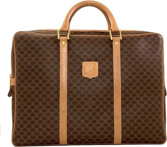 Celine Brown Leather Briefcase (Pre-Owned)