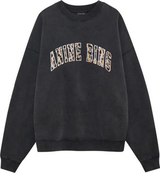 Anine Bing Felpa con stampa logo - Nero