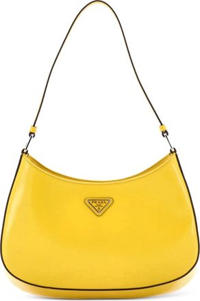 Prada Cleo Shoulder Bag Spazzolato Leather Medium hobo bag - Giallo