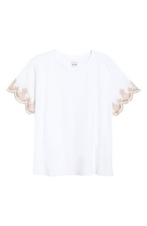 Nic+Zoe Deco Sleeve Cotton Top in Paper White at Nordstrom, Size 3 X