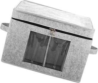 OEM Estuche Protector De Fieltro Para Copas De Vino - Gris Claro