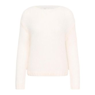MY ESSENTIAL WARDROBE MWKir Gebreide Pullover - Dames - Ronde hals truien - Wit - XL - Wol - Truien & Vesten