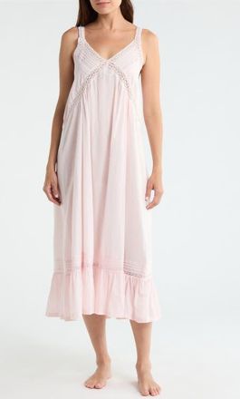 Nordstrom Peached Cotton Lawn Nightgown in Pink Crystal at Nordstrom, Size X-Large