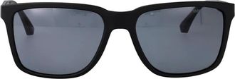 Emporio Armani Stijlvolle herenzonnebril om je look te verhogen - Heren - Zonnebrillen - Zwart - 56 MM - Accessoires