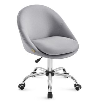 Songmics Silla giratoria de oficina con altura ajustable de color gris paloma