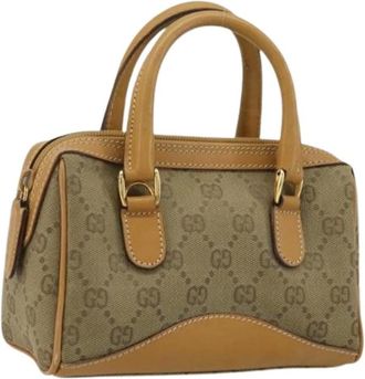 Gucci Pre-owned Mini Bags, female, Beige, Size: ONE SIZE Pre-owned GG Canvas Mini Bag