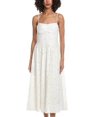 SIMKHAI Simkhai Kittiya Eyelet Midi Dress