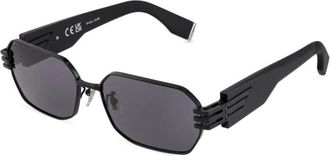 Police Splu 79 0530 Zonnebril - Heren - Zonnebrillen - Zwart - 59 MM - Nylon - Accessoires