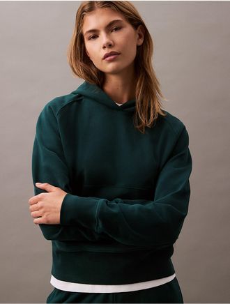Calvin Klein Jeans Calvin Klein Womens Cotton Terry Hoodie - Green - XS