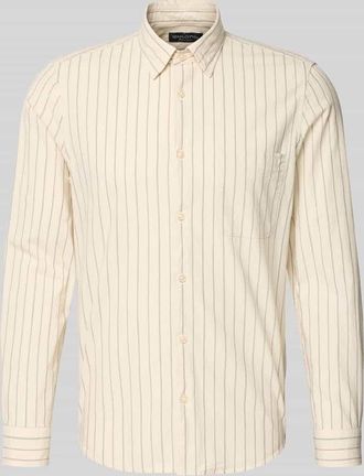 Marc O'Polo Shaped Fit Freizeithemd aus Baumwoll-Mix in Beige, Gr&ouml;&szlig;e XXXL