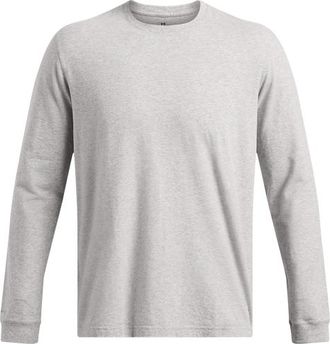 Under Armour Mens Icon Charged Cotton Long Sleeve - True Gray Heather/True Gray Heather Size 3XL