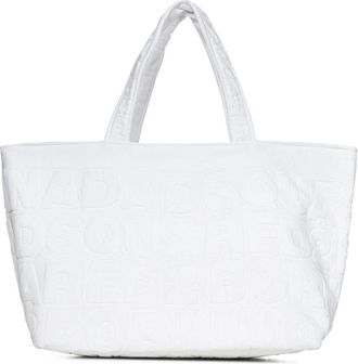 Dsquared2 Beach Logo Tote Bag - Dames - Shoppers - Wit - ONE Size - Katoen - Tassen